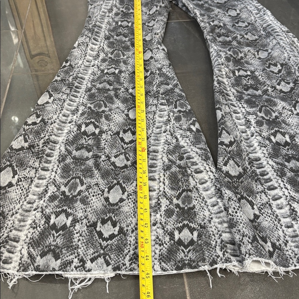 We The Free Snake Print Patterned Bellbottoms - image 7